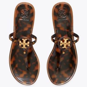 NWT Tory Burch Tortoise Jelly Miller Sandals! Size 9